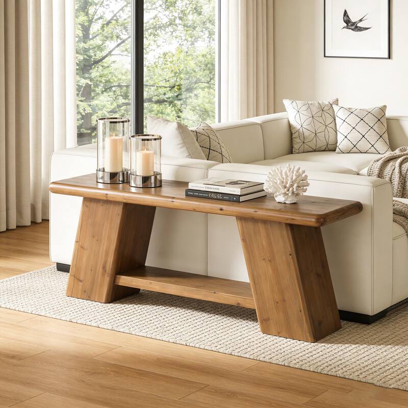 Solid Wood TV Stand For 70+ Inch TV