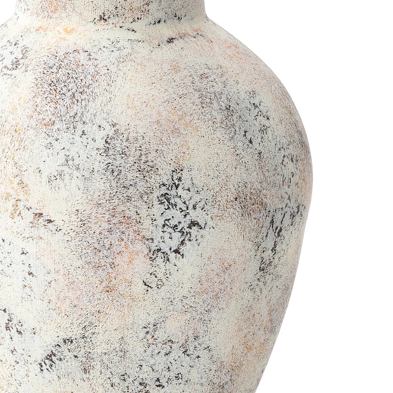 Marbled White Tall Round Stoneware Vase (Single)