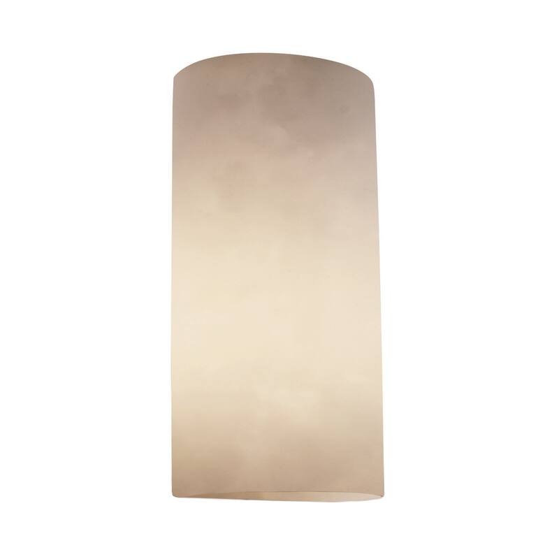 Clouds? Really Big Cylinder 2-light Open Top & Bottom Wall Sconce, Clouds Shade