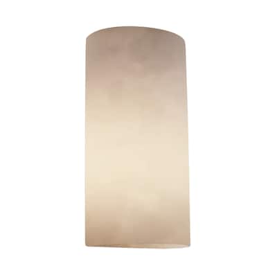 Clouds? Really Big Cylinder 2-light Open Top & Bottom Wall Sconce, Clouds Shade