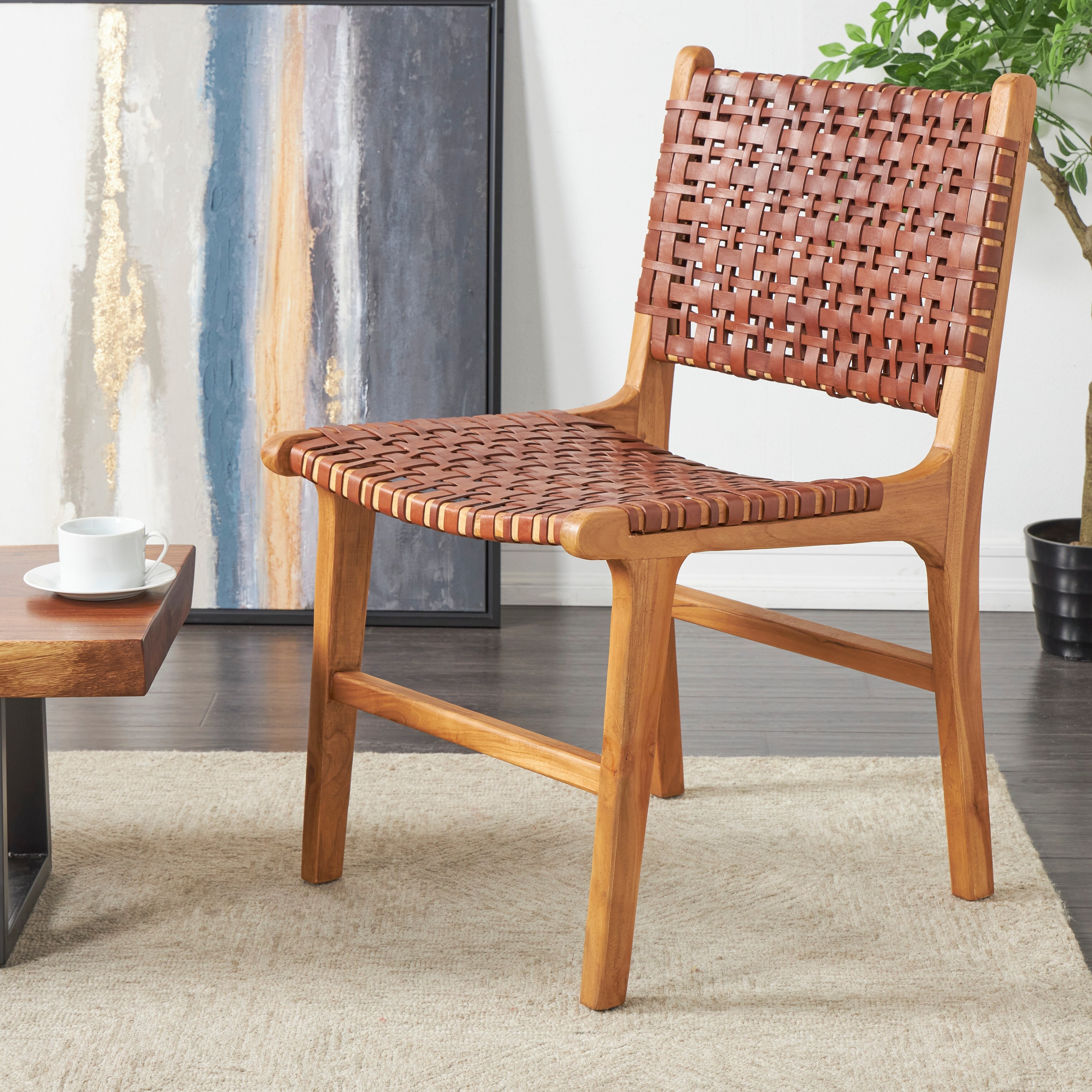 Woven teak 2025 chair