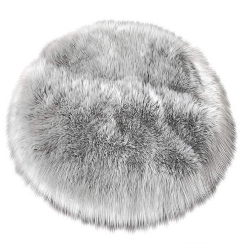 Legacy Home Faux Sheepskin Round Shag Area Rug