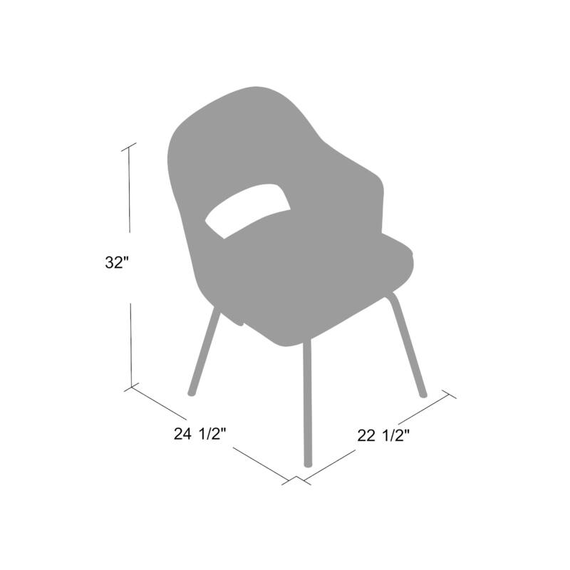 Guest Armchair, Granite Gray Linen, Chrome Legs, Semi Open Back