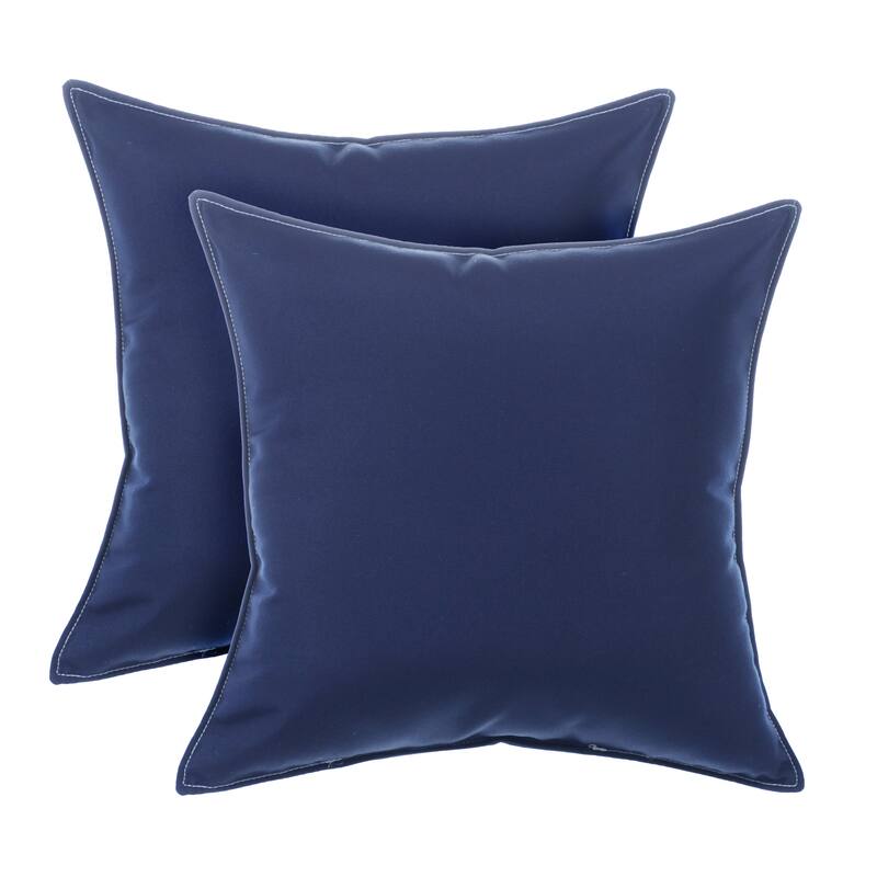 Sorra Home Sunbrella Indoor/Outdoor Top Stitch (Set of 2) 20 in Pillows