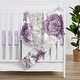 preview thumbnail 2 of 3, Sweet Jojo Designs Lavender Purple Boho Shabby Floral Girl Baby Receiving Security Swaddle Blanket Bohemian Vintage Watercolor