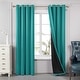 preview thumbnail 6 of 102, Deconovo 100 Percent Blackout with Liner Grommet Curtain (2 Panel) W52 x L108 - Turquoise