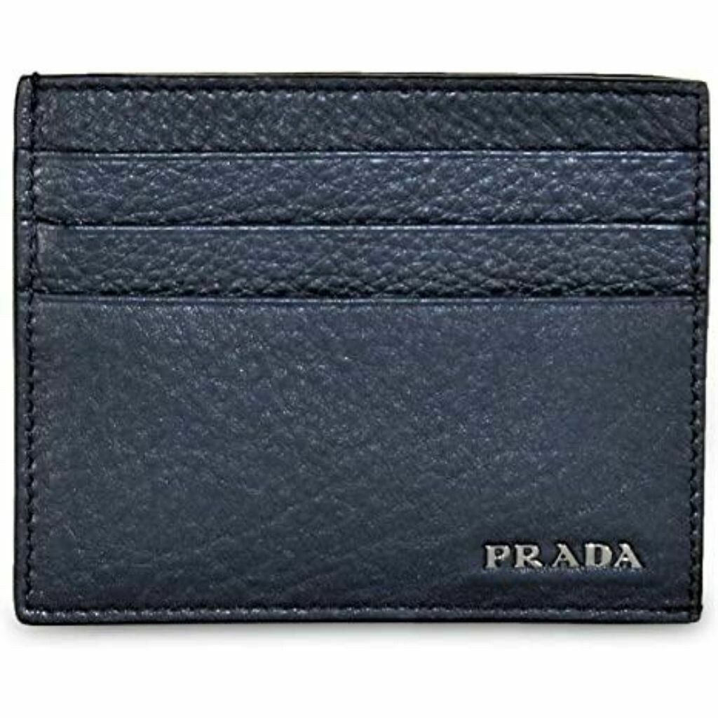 vitello grain prada wallet