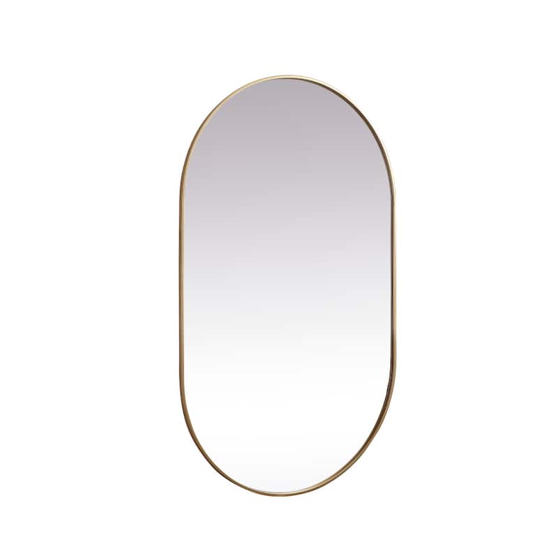 Indigo Home Metal Frame Oval Mirror 36x60 Inch