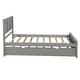 preview thumbnail 5 of 16, Platform Bed with Twin Size Trundle, Twin Size Frame, Gray