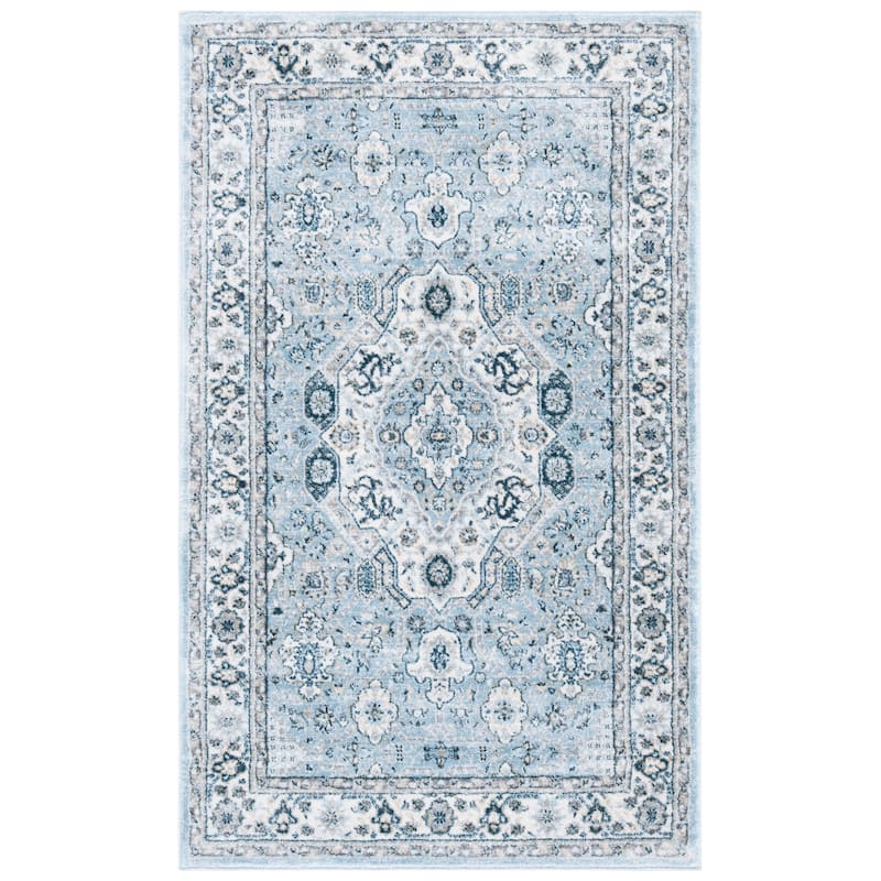 SAFAVIEH Isabella Roxann Traditional Oriental Rug - 4' x 6' - Blue/Creme