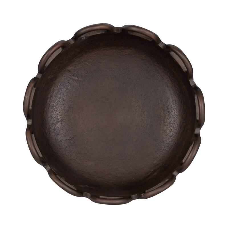 Kate and Laurel Lusila Metal Loop Serving Bowl - 12" Diameter