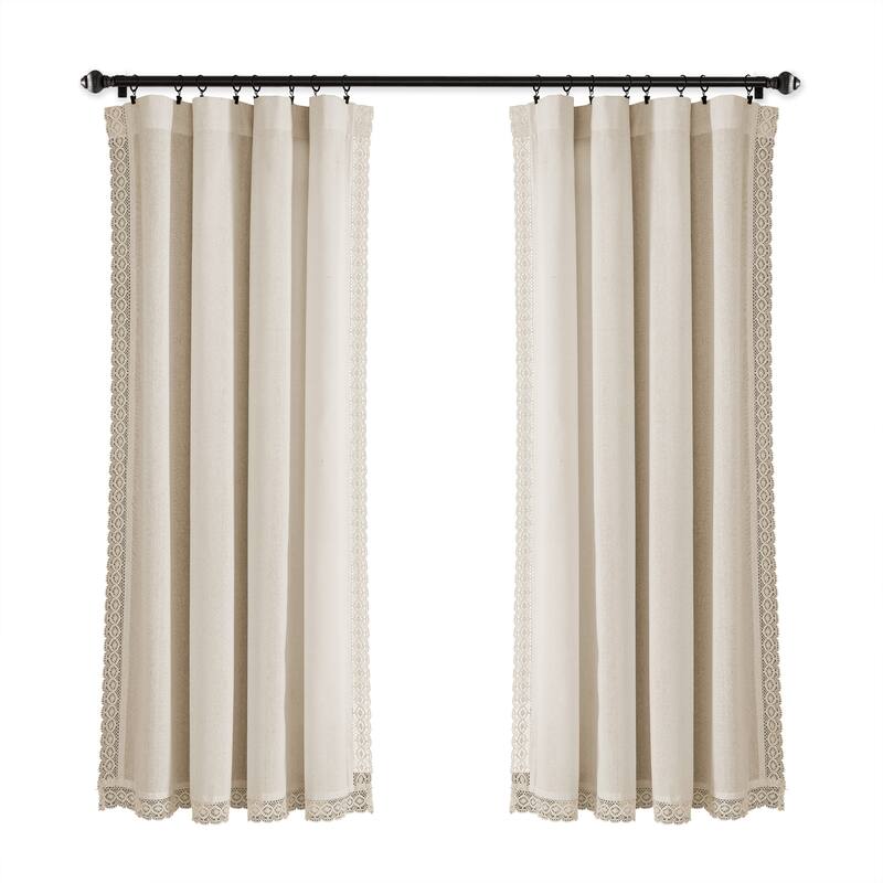 The Gray Barn Kind Koala Vintage Farmhouse Light Filtering Curtain Panel Pair