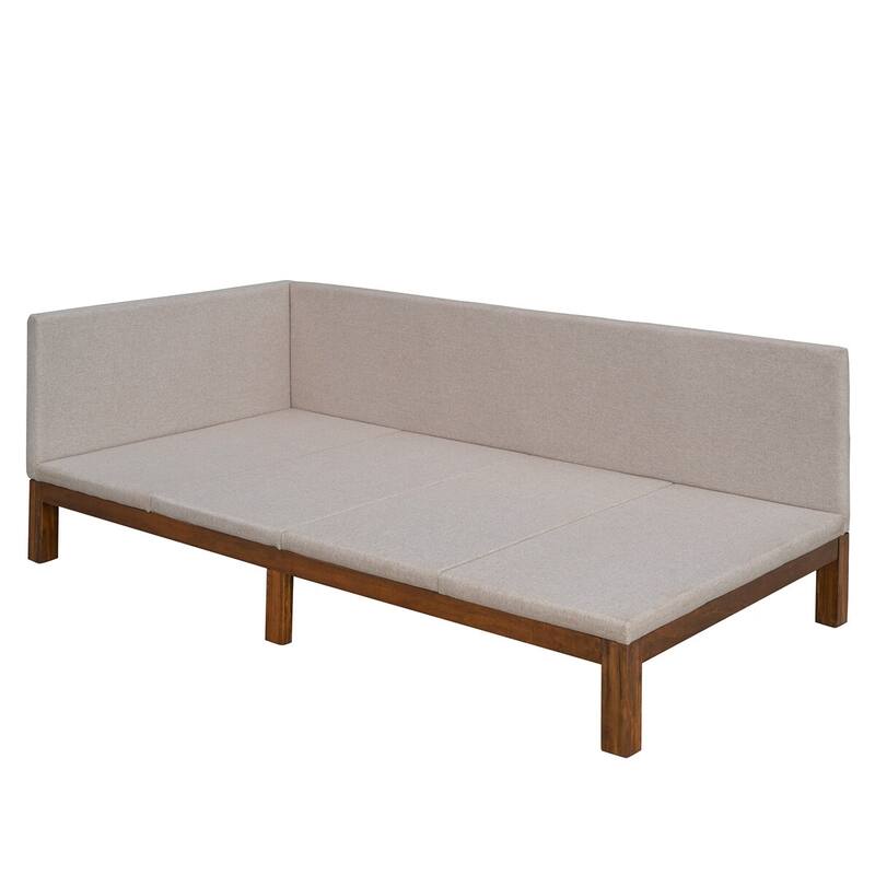 Merax Upholstered Daybed/Sofa Bed Frame Twin/Full Size Linen