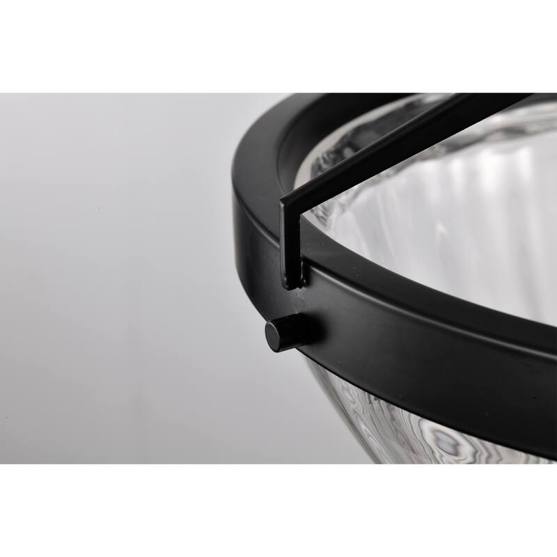 Pope 12 Inch Testure Glass Semi Flush Mount with 1 Light
