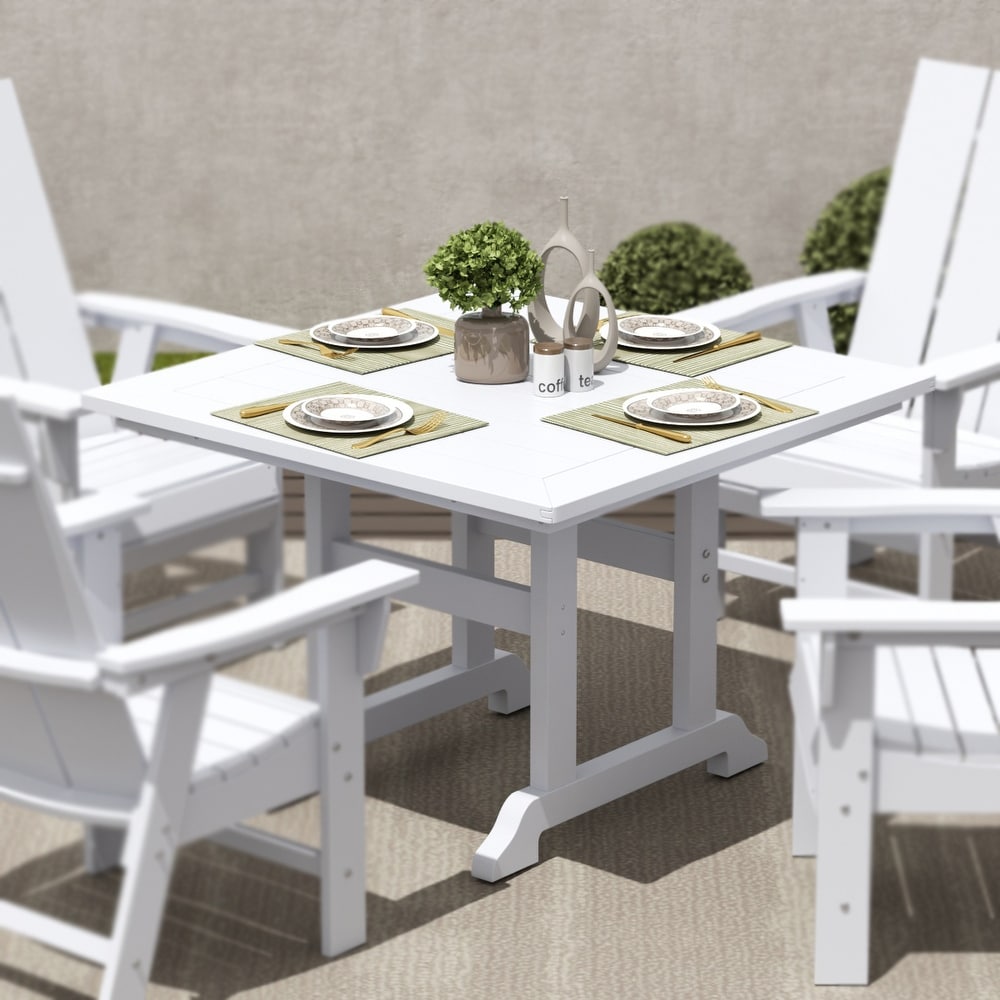 White outdoor patio table clearance