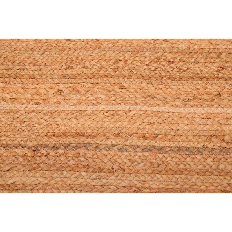 ECARPETGALLERY Braided Weave Palas Denizli Tan Jute Rug - 4'8 x 6'6