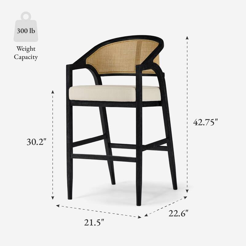 Maven Lane 30" Chloe Bar Height Kitchen Stool