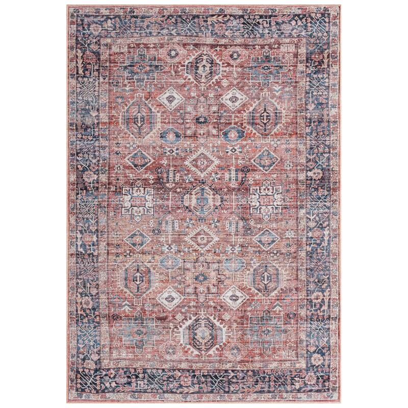 Everwash Callaghan Eve Southwestern Medallion Machine Washable Area Rug - 3'11"x5'6" - Brick Red