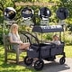 preview thumbnail 20 of 18, Costway Foldable Wagon Stroller for 2 Kids, Double Seater Toddler - See Details