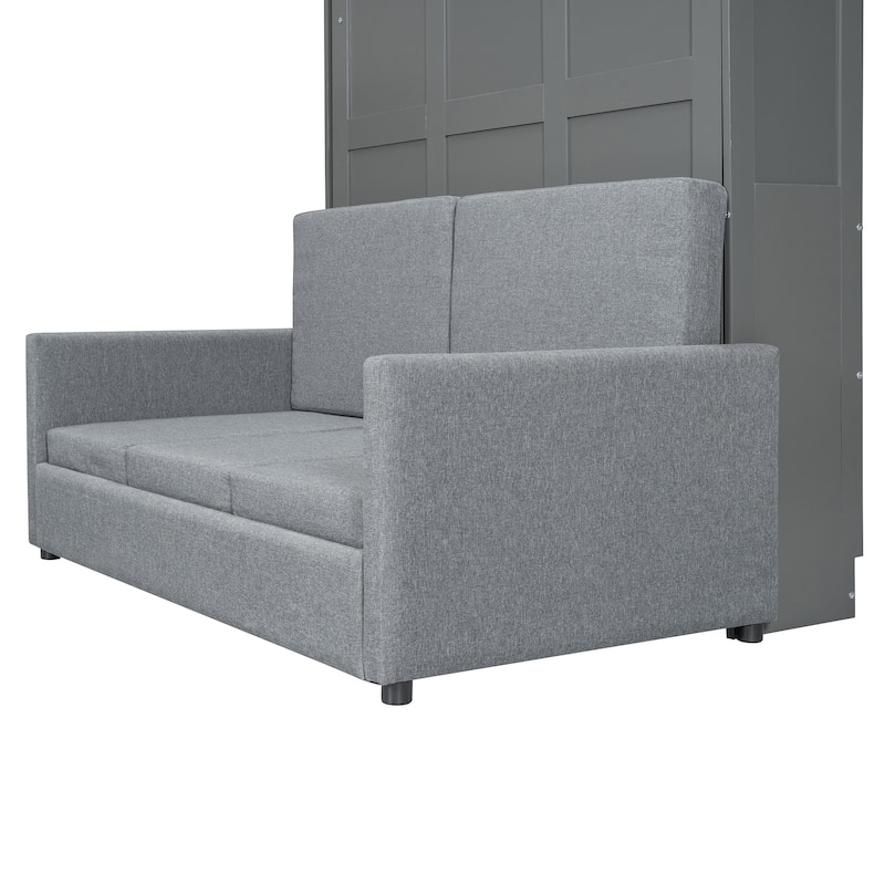 Full Size Murphy Bed Wall Bed with Cushion