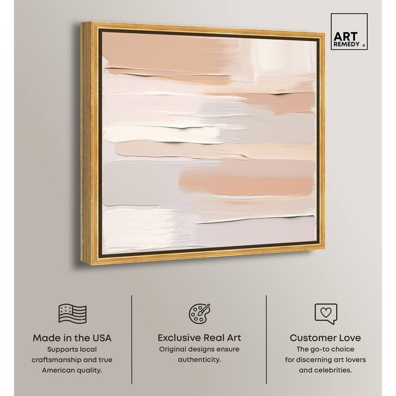 Roseate Cream Tones I Canvas by Art Remedy