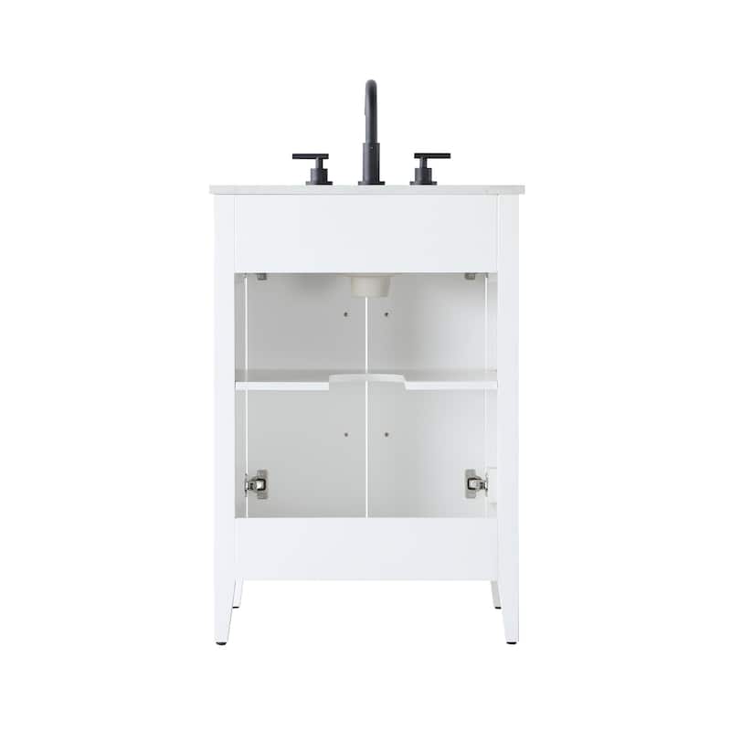 Elegant Lighting VF29324 Millie 24" Free Standing Single Basin Vanity