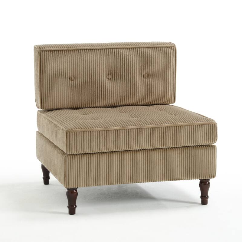 Modern Corduroy Corner Armchair Armless Chair sofa