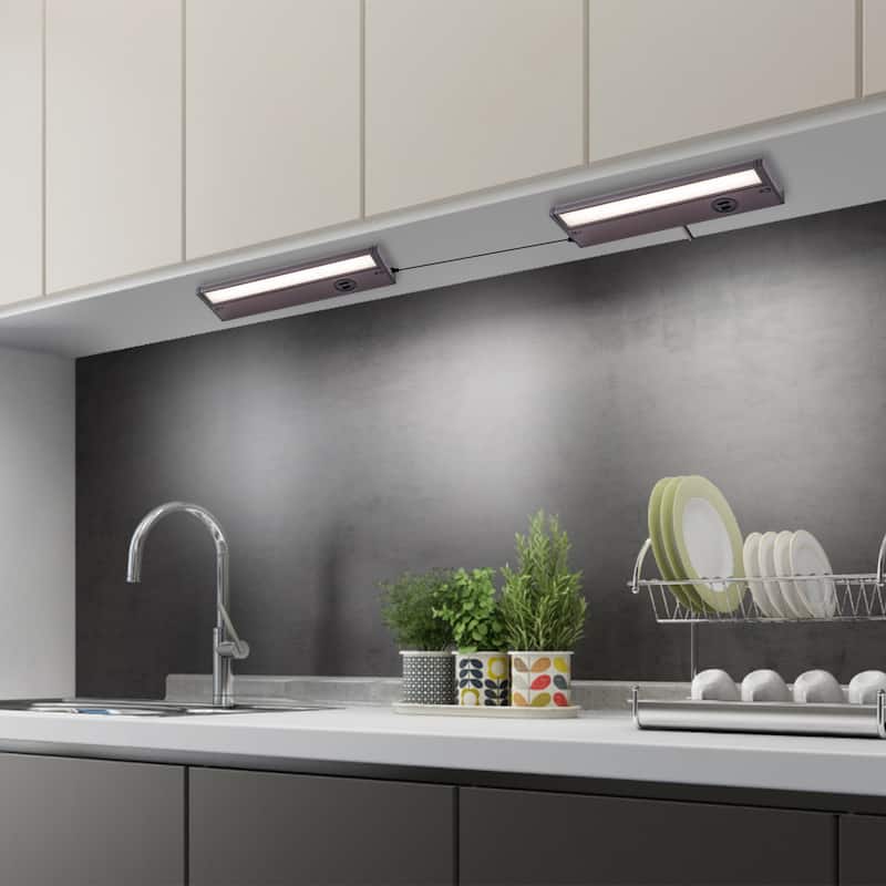 4-Pack Bronze Selectable 3000K/3500K/4000K Dimmable Integrated LED Under Cabinet Light