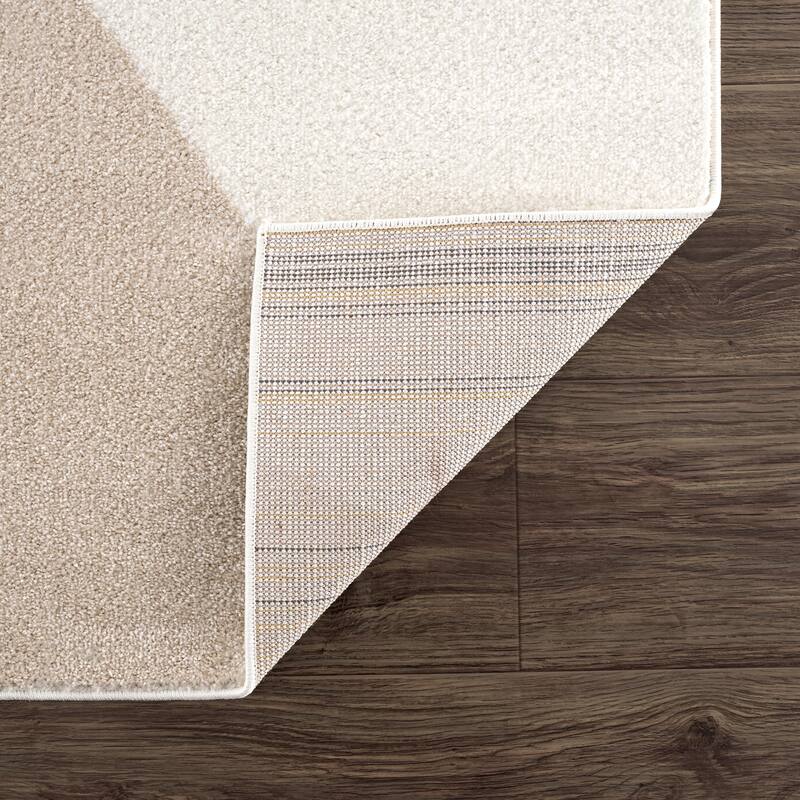 Abani Rugs Deco DEC120A Cream Pink Mid Century Area Rug
