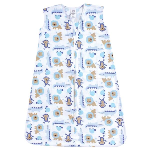 slide 1 of 1, Luvable Friends Baby Boy Sleeveless Jersey Cotton Sleeping Bag, Sack, Blanket, Boy Jungle Jersey 12-18 Months - Boy Jungle Jersey