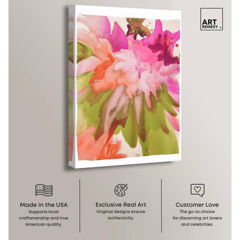 Vibrant Fluidity Floral IV Canvas by Art Remedy, Gallery Wrapped