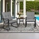 preview thumbnail 20 of 25, Solaura 3-piece Outdoor Patio Rocking Chairs Conversation Bistro Set