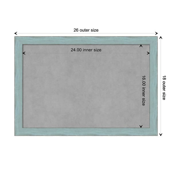 slide 2 of 8, Framed Magnetic Board, Sky Blue Rustic Board Size 24x16