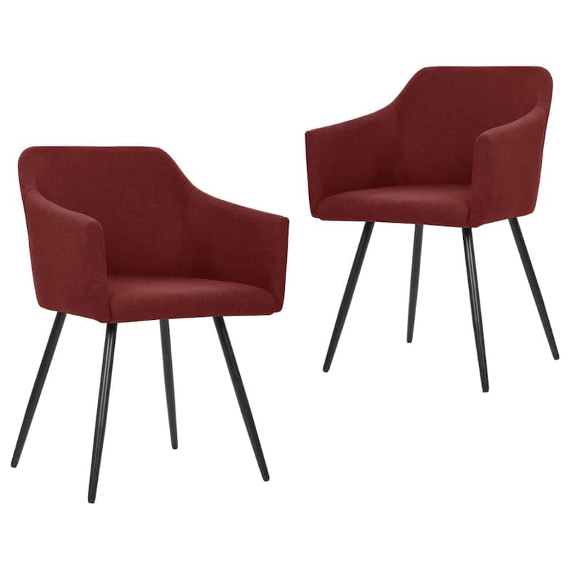 vidaXL Dining Chairs Upholstered Chair with Metal Legs for Living Room Fabric - 21.3" x 24.4" x 31.5"