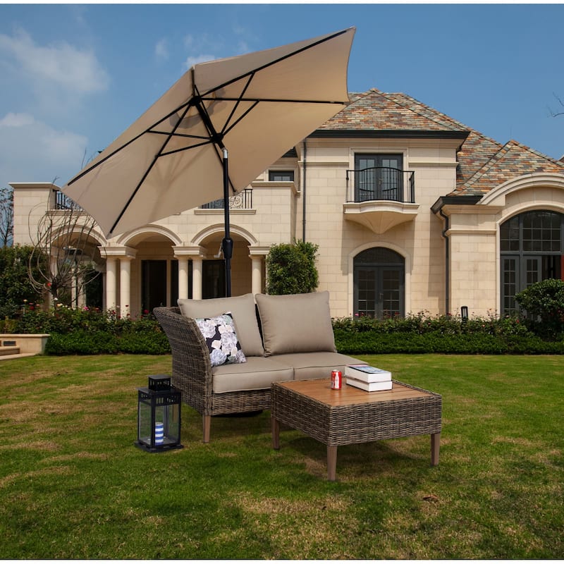 9 ft Powder Coated Aluminum Market Outdoor Patio Umbrella