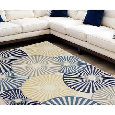 Mafuq Power Loomed Geometric Modern Area Rug By HomeRoots - 120' X '84' X '0.5