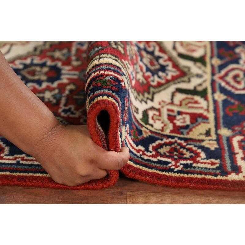 Geometric Heriz Serapi Accent Rug Handmade Wool Carpet - 2'0" x 3'0"