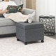 preview thumbnail 51 of 149, Adeco Square Storage Ottoman 17 inch Footstool