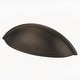 preview thumbnail 4 of 11, Alno Contemporary Solid Brass 3.5" Center to Center Smooth Shell Chocolate Bronze