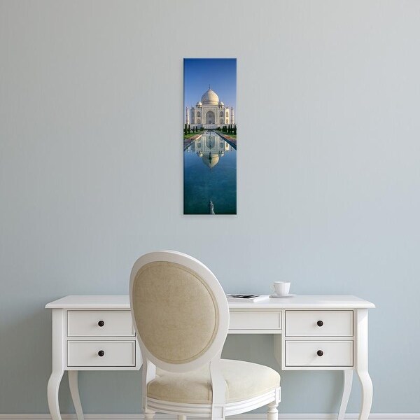 Easy Art Prints Panoramic Image 'Reflection of a mausoleum on water, Taj Mahal, Agra, Uttar Pradesh, India' Canvas Art