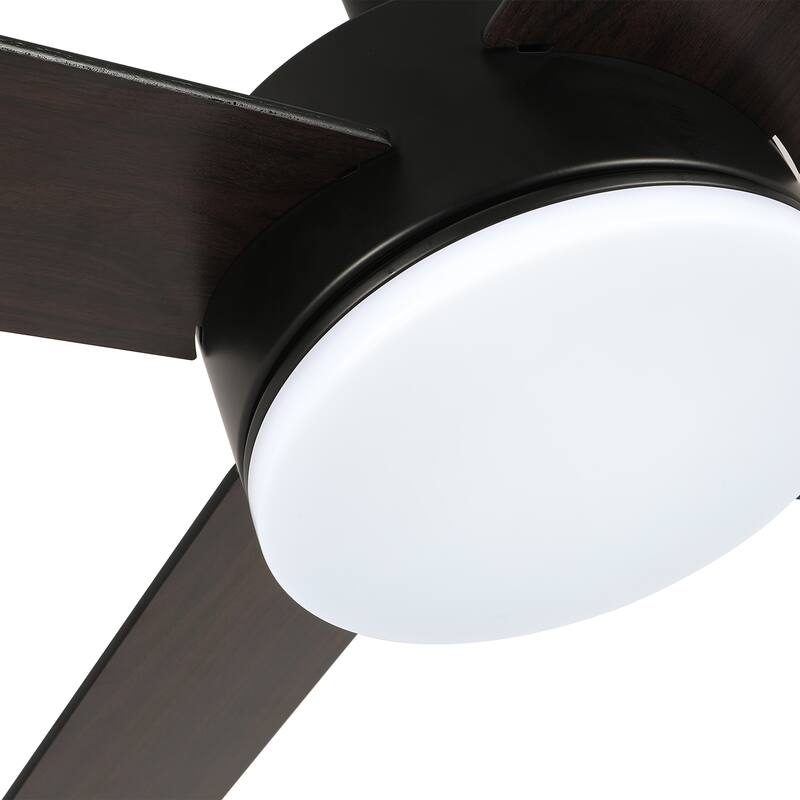 42'' Black Indoor Ceiling Fan with Light Remote Control