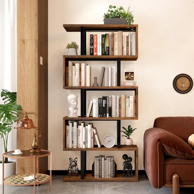 Moasis 5 Tiers S-Shaped Bookshelf