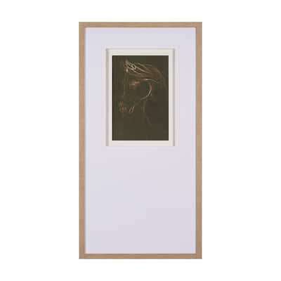 Arabian Horse III Olive Framed Art Print