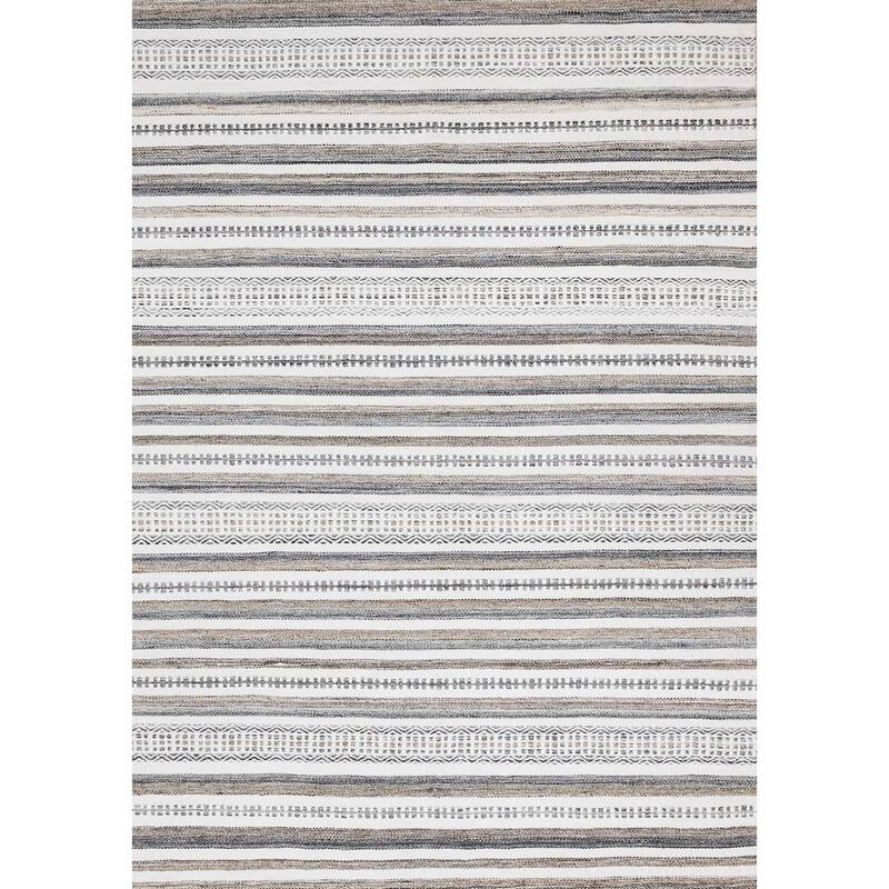 HomeRoots Striped Modern Rectangle Area Rug