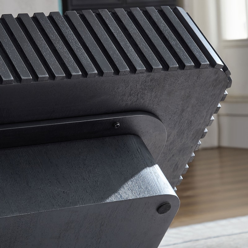 31.5 Inch Modern Handcraft Drum Coffee Table Square Coffee Table for Living Room