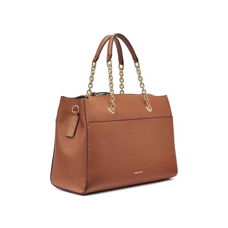 Halston Janis Satchel Bag - Oak