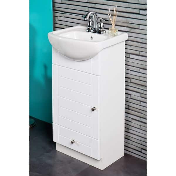 slide 1 of 15, Fine Fixtures Petite 16-inch Bathroom Vanity with Vitreous China Sink Top