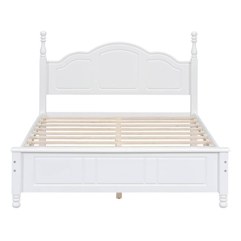 Full Size Platform Bed with Wooden Slat Support