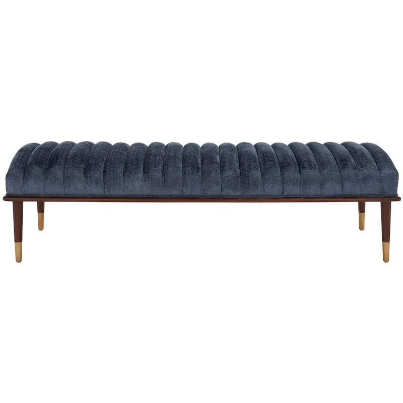 SAFAVIEH Couture Felicienne Mid-Century Bench - 63" W x 20" D x 18" H - 63Wx20Dx18H