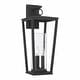preview thumbnail 1 of 13, Elliot Black Outdoor Wall Lantern w/ Clear Glass 3-light/23.75"H x 9.25"W
